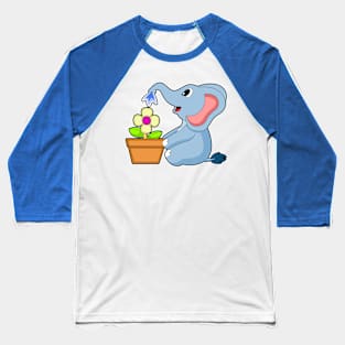 Elephant Plant pot Flower Baseball T-Shirt